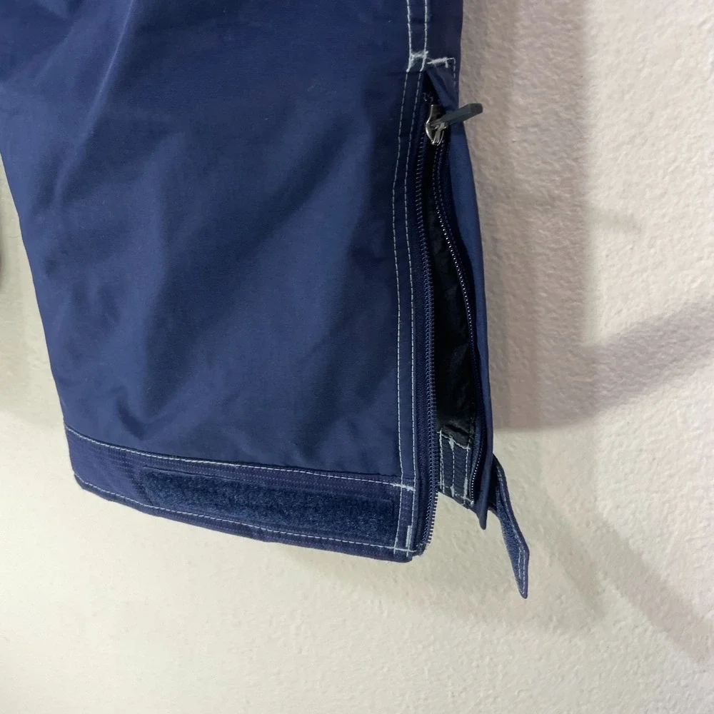 LL‎ Bean Snow Pants Kids Size 10 Insulated Ski Outdoor Nylon Blue Adjustable